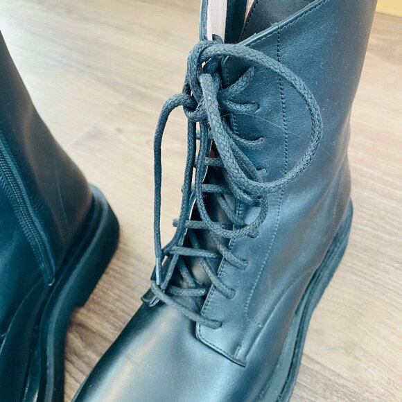 NWOT Emerson Fry Lug Sole Platform Black Boot Size 40 - Picture 9 of 12